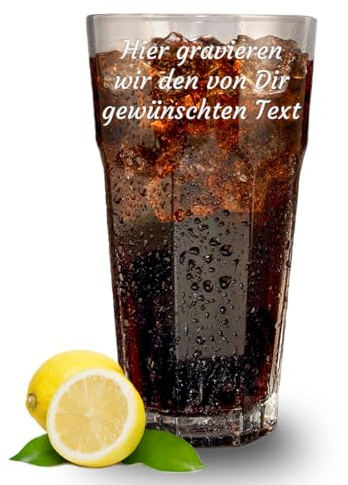 polar-effekt Geschenk Cocktailglas 480 ml mit personalisierter Gravur - Trinkglas mit Wunschtext - Für Gin Tonic, Caipirinha, Mai Tai - Spülmaschinenfestes Glas