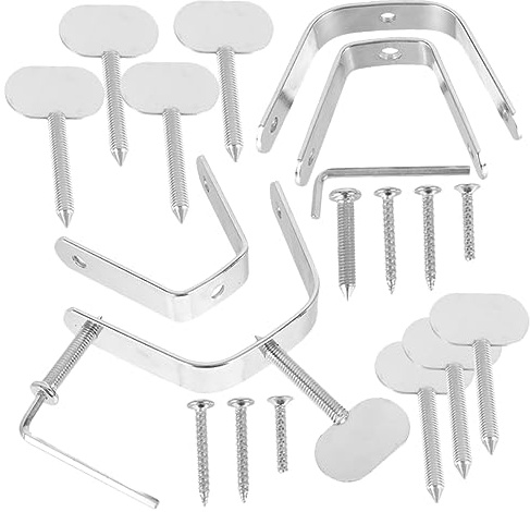 SOIMISS 2 Sets Spanish Ham Holder Stainless Steel Ham Fixing Stand for Kitchen Utensil Storage