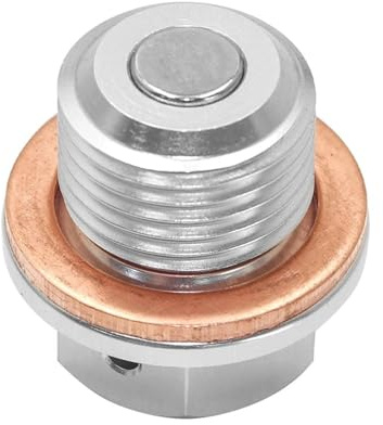 ELEKMPMGTD para Suzuki para Vstrom 250 1000 1050 TL1000 SV1000 para Bandit 250~1250 1200 750 650 600 M14 Tapón Drenaje Aceite Magnético Perno Tapón Cárter Aceite Kit Tornillos carenado(Plata)