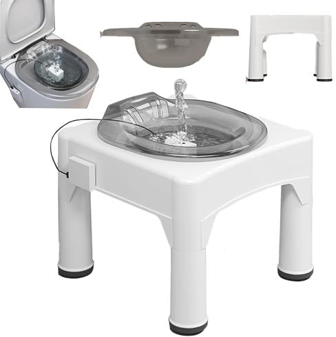 Bain De SièGe Pour Toilettes, Bain De SièGe éLectrique Avec Tabouret Bain De SièGe Amovible Pour HéMorroïDes Soins Post-Partum Femmes Enceintes Et Personnes âGéEs (Piles Non Incluses)