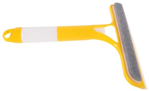 WEKADRIN 3-In-1 Window Cleaner Brush with Spray, Squeegee and Wiper for Bathroom Mirrors, Glass Shower Doors, Car Windshields – Mini Waterproof Glass Scraper for Household Window Cleaning