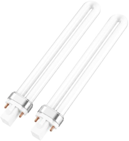Solisara 2PCS Lámpara Fluorescente Compacta de 9W, 2 Pines G23 Blanco 6500K | Lámpara CFL de Bajo Consumo 900LM AC 220-240V Tubo en Forma de U Aplicable a Sala de Estar Dormitorio No Regulable