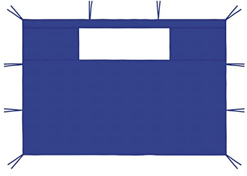 Pavillon Seitenwände 2er Set mit Fenster Blau für Partyzelt Gartenpavillon Insektenschutz Sichtschutz Seitenteil 435cm und 290cm