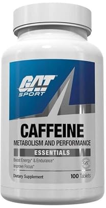 GAT SPORT Essentials Caffeine Metabolism and Performance, 100 Tablets