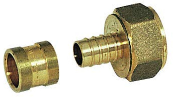 COMAP Raccord PER à glissement - Droit - Diamètre ⌀16x1,5 mm - Femelle fixe 1/2 (15x21) - Pexy pour Tubes PER - 4282