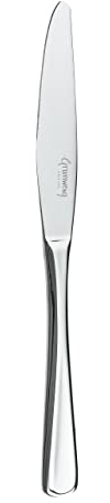 Rockingham Forge Designer Collection Jubilee Lot de 12 couteaux à dessert en acier inoxydable 18/10 poli brillant 3,9 mm