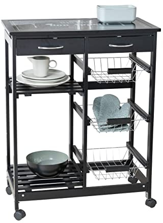 WENKO Kitchen Trolley Bon Appetit Kitchen Shelf Serving Trolley