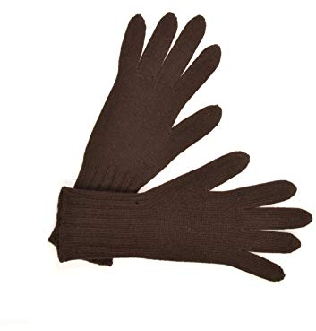 Duemme Strickhandschuhe für Damen, 100 % Kaschmir, Braun One size