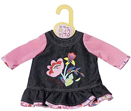 Dolly Moda 871010 Jeans Kleid 43cm, Bunt