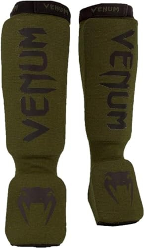 Venum, Kontact Schienbeinschützer, Herren, L, Khaki/Schwarz