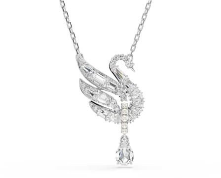 Swarovski Swan Kollektion, Weiß, Rhodiniert