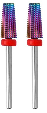 Bestgle Punte Fresa Unghie Coniche, Kit di 2 Punte Professionali per Fresa Punta Fresa Unghie Rimozione Gel, Acrilico, Medium Set di Punte Fresa