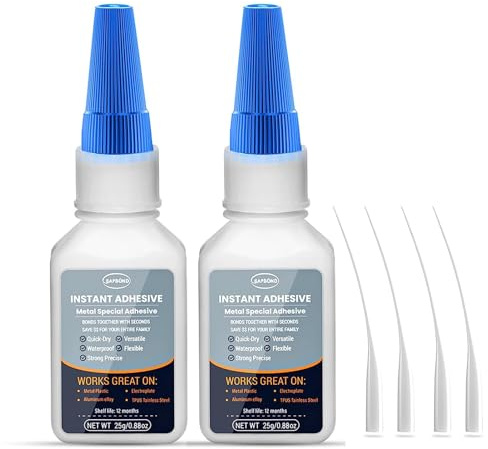 2-PCK 50g Metal Glue - Heat Resistant, Clear Glue with Precise Nozzle,for Bonding, Suitable for Repairing Surface Cracks and Fractures in Metals