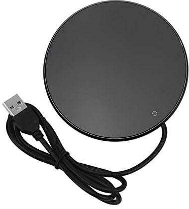 KIMISS Kaffeetassen, USB-Tassen, Kleine Leichte Intelligente USB-Kerze für Zuhause, Büro, Reisen, Silberfarben Legami Getränke 55 °C Konstante Temperatur 3 Stufen
