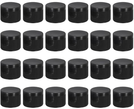 PATIKIL 24/410 Bottle Emptying Cap, 48pcs Plastic Replacement Flip It Top Dispensing Caps for Squeeze Shampoo and Lotion Bottles