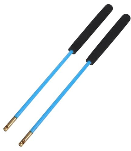 BESPORTBLE Jonglierkeulen 2 Chinesische -diabolo-stäbe Diabolo-handstäbe Jonglier-diabolo- - Mit Ledergriffen Für Diabolo Himmelblau