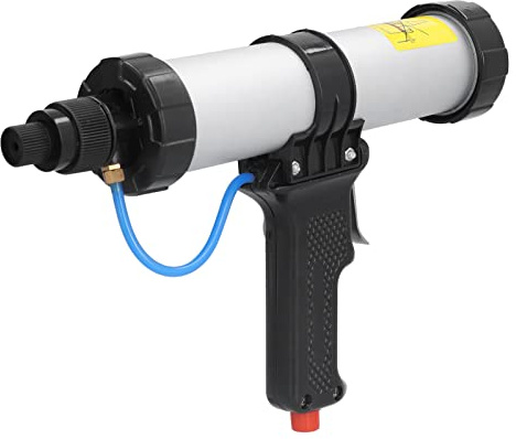 Holigie Caulk Gun, Silicone Gun Air Power Heavy Duty Caulking Gun with Air Pressure Regulator, Caulk Gun No Drip for Building Decoration Automotive