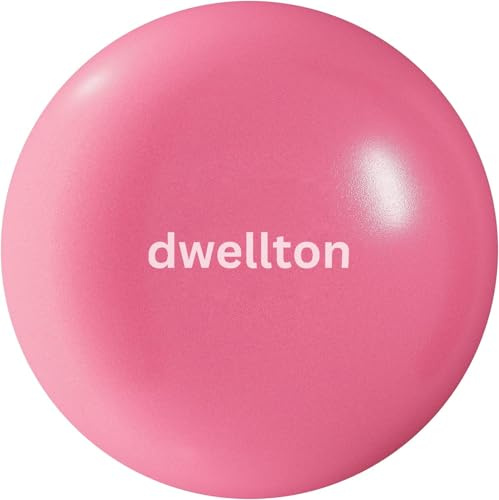 DWELLTON 25cm Soft Pilates Ball, 9-Inch Mini Exercise Ball for Yoga, Barre, Core Training, Physical Therapy, Balance (Pink)