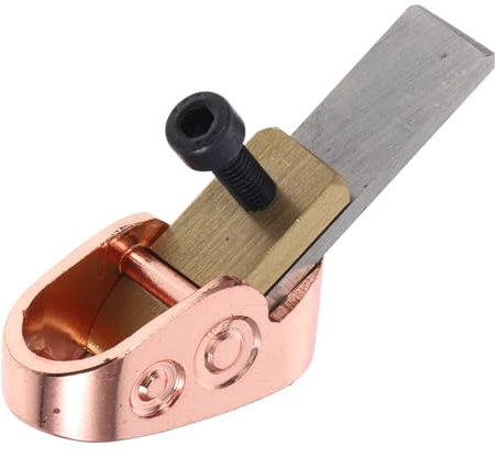 UKCOCO Pialla Per Liutai in Ottone Lucido, Pialla a Mano a Blocchi Da 12 Mm Per Lavorazione Del Legno, Strumento Professionale Per Liuteria e Costruzione Strumenti Musicali