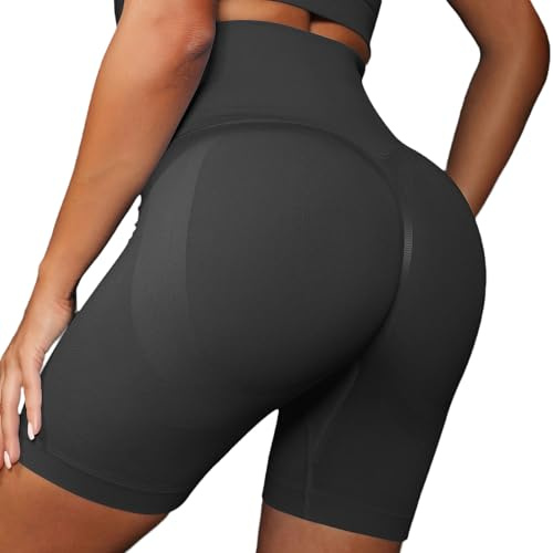 JTSONN Pantalones Cortos Mujer Scrunch Butt Lifting Short Deportivo Pantalon Corto Deporte Abdominal Sin Costuras Ciclismo Shorts Correr Mallas Deporte Cortas Leggings para Fitness Yoga Workout