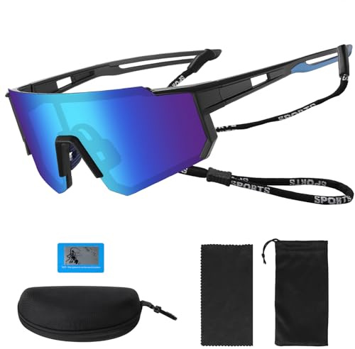 Gafas de ciclismo rápidas para hombre, polarizadas, gafas de sol para mujer, protección UV400, gafas de sol para MTB, correr, bicicleta de carretera, esquí, golf, rave, deportes al aire libre, azul