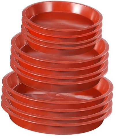 Garneck 12 Piezas Platillos para Plantas De Interior Bandejas De Goteo para Macetas Platillos Redondos para Plantas Bandejas De Agua para