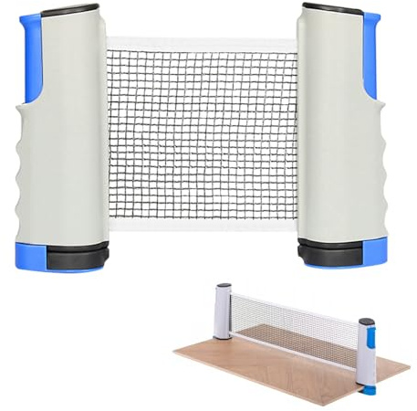 Filet de Ping Pong Rétractable, Filet de Tennis de Table, Filet de Tennis de Table Portable pour Table de Ping Pong,Un Bureau, Table Manger, Peut Être Étendu Jusqu'à 170cm