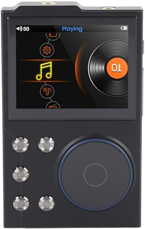 FAUOSWUK Hifi Mp3 Player, Lettore di Musica Digitale da 16 GB con Display HD da 2,4 Pollici HD DSD FLAC Hifi Music Player per il Viaggio in Casa