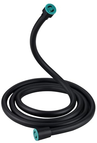 2M PVC Shower Hose Universal Standard BSP1/2 Handheld Shower Head Hose Extension Long Anti-Kink Replacement Hose Matte Black