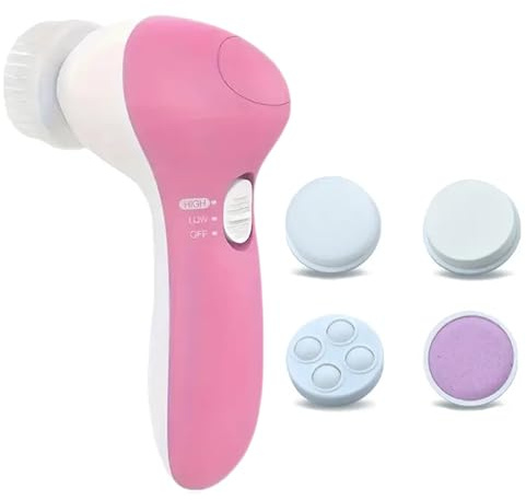 eBoutik - Facial Rotating 4-in-1 Electric Cleansing Brush - Battery Powered Exfoliator Waterproof Face Scrub Care - Removing Blackhead, Skin Massaging Cleanser - Easter Hamper