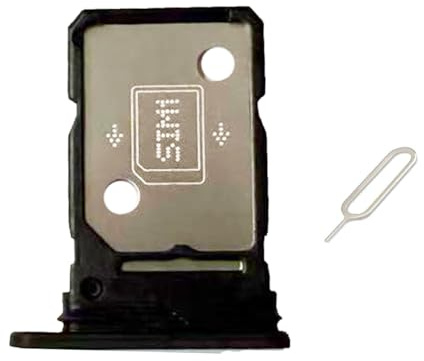 UPONEW for Nothing Phone (2a) Sim Card Tray & Micro SD Sim Card Holder Container Replacement Part (Black)
