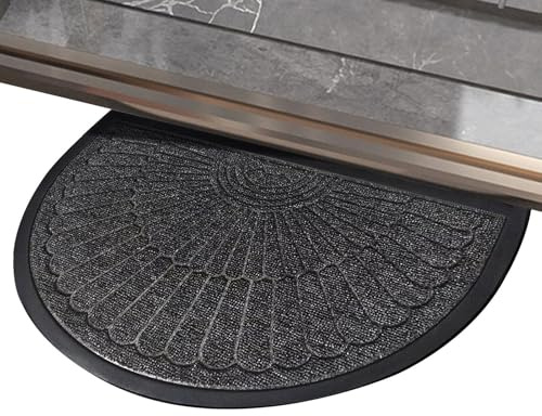 Generico Zerbino assorbente - Tappetino antiscivolo e antipolvere 40x60 cm,Tappetino semicircolare a rapida asciugatura idroassorbente - Per cane sporco scarpe esterno patio portico garage