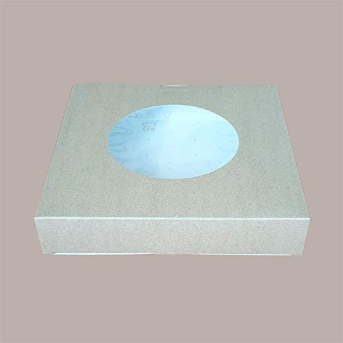 Lucgel Scatola Carta Avana Porta Crostata con Finestra 30x30H5cm - 5 pezzi -