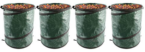 Heavy Duty Pop-Up Garden Waste Bags - Pack of 4 (90L Capacity)