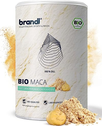 Maca Pulver Bio aus Peru | Optimiert für Sportler by brandl | Abgefüllt in Deutschland | 500g