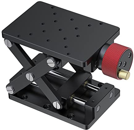 Manuelle Hebebühne, Aluminiumlegierung Präzise Z-Achsen-Hebebühne 55mm Hochpräzise Optische Schiebe-Hebebühne Labor-Hebebühne Manuelle Steuerung Labor-Wagenheber Aufzug Verschiebungsplattform