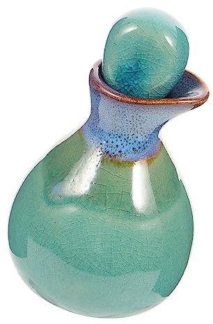 FRCOLOR Japanese Style Ceramic Soy Sauce Bottle Glass Essential Oil Diffuser Essential Oil Jar Ceramic Liquid Containers