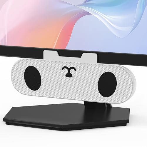 ZETIY Altoparlante per PC, USB Portatile Mini Soundbar, Alimentazione USB, Monitorare Casse PC per Telefono, Notebook, PC, Laptop, Desktop - Plug and Play （Bianco）