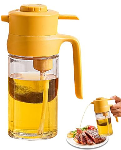 Kitchen Oil Bottles: Olive Oil Distributeur Bouteille | 500 ml Clear Glass with Airtight Pourer | Refillable, Leak-Proof, for Frying, Salads, and Restaurants