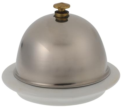 Veemoon Mantequillera de Acero Inoxidable con Tapa Soporte para Mantequilla y Queso Base Cerámica Adecuado para Servir Aperitivos y Postres Restaurantes y Cocina
