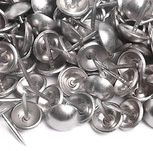 1000 Clous tapissier - Aluminium brossé - Ø11mm - Lentille fer
