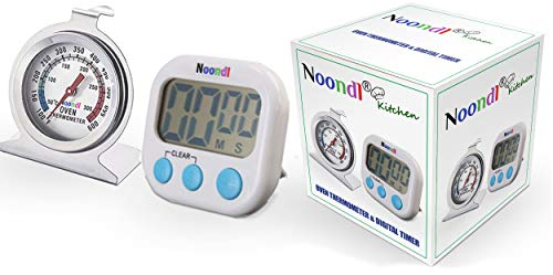 Noondl Thermomètre de four pour ventilateur avec minuterie numérique