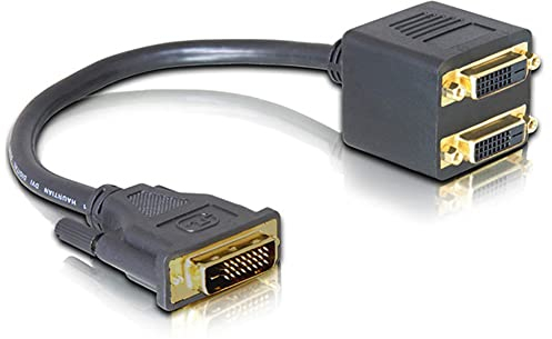 Bolwins R12CS DVI Splitter Kabel 1x DVI-D Stecker auf 2x Buchsen Adapter für Dual-Monitor