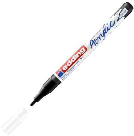 Acrylmarker edding e-5300 fijn zwart | 10 stuks