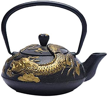 BERTY·PUYI Théière en Fonte avec Poignée, Théière Japonaise en Fer, Service À Thé, Théière en Fer Coloré, Pot Domestique en Fonte pour Faire du Thé Et De l'eau Bouillante