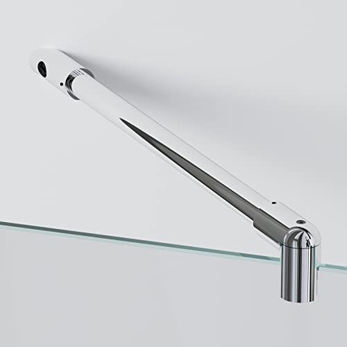 Stabilisationsstange Dusche chrom I 45 Grad Duschwand Halterung Glaswand I Duschwand Stabilisator Stange I Stabilisierungsstange Duschkabine I Haltestange (30cm)