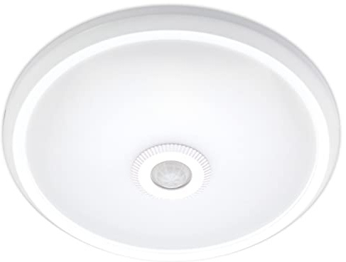 Arum CLARK Plafonnier Applique Mural 12W LED Eq.70W 800 Lms Éclairage Luminaire pour l’Intérieur IP20 avec Détecteur de mouvement