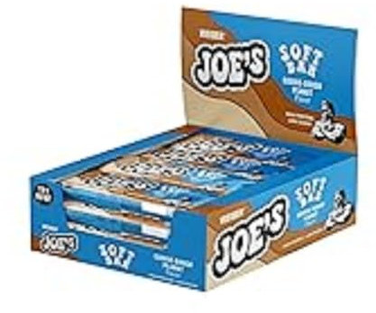 Weider Joe's Soft Bar (12x50g) Cookie Dough-Peanut. High Protein & Low Sugar Bar with Extra Soft Protein Core, Caramel Layer & Milk Chocolate Coating, 28% Protein, up to 10% real Peanuts, max 200 kcal