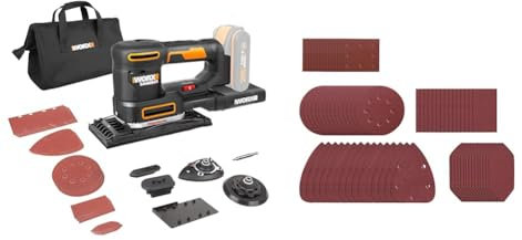 WORX WX820 Sander, WX820.9 & WA2028 Mixed Sanding Sheet Set for WX820 Multi Sander