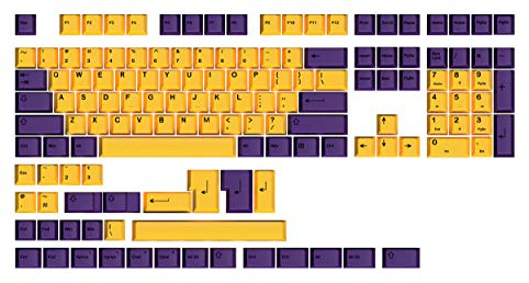 HK GAMING Custom Keycaps | Dye Sublimation PBT Keycap Set for Mechanical Keyboard | 139 Keys | Cherry Profile | ANSI US-Layout | Compatible with Cherry MX, Gateron, Kailh, Outemu | Mamba